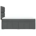 cadre de lit avec matelas Gris foncé 80x200 cm Tissu