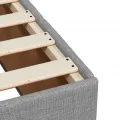 cadre de lit avec matelas Gris clair 90x200 cm Tissu