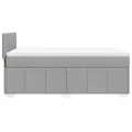 cadre de lit avec matelas Gris clair 90x200 cm Tissu