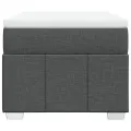 cadre de lit avec matelas Gris foncé 90x200 cm Tissu