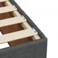 cadre de lit avec matelas Gris foncé 90x200 cm Tissu