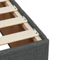 cadre de lit avec matelas Gris foncé 90x200 cm Tissu