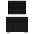 cadre de lit avec matelas Noir 90x200 cm Tissu