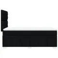 cadre de lit avec matelas Noir 90x200 cm Tissu