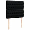 cadre de lit avec matelas Noir 90x200 cm Tissu