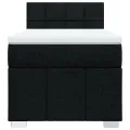 cadre de lit avec matelas Noir 90x200 cm Tissu