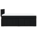 cadre de lit avec matelas Noir 90x200 cm Tissu