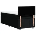 cadre de lit avec matelas Noir 90x200 cm Tissu