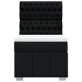 cadre de lit avec matelas Noir 100x200 cm Tissu