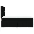 cadre de lit avec matelas Noir 100x200 cm Tissu
