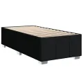 cadre de lit avec matelas Noir 100x200 cm Tissu