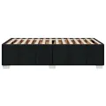 Cadre de lit sans matelas noir 100x200 cm tissu