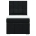 cadre de lit avec matelas Noir 100x200 cm Tissu