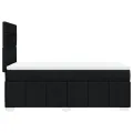 cadre de lit avec matelas Noir 100x200 cm Tissu