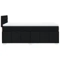 cadre de lit avec matelas Noir 90x190 cm Tissu