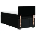 cadre de lit avec matelas Noir 90x190 cm Tissu