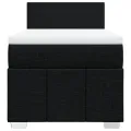 cadre de lit avec matelas Noir 90x190 cm Tissu