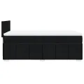 cadre de lit avec matelas Noir 90x190 cm Tissu