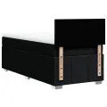 cadre de lit avec matelas Noir 90x190 cm Tissu