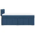 cadre de lit avec matelas Bleu 90x200 cm Tissu