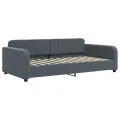 Lit de repos sans matelas gris foncé 90x200 cm velours