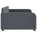 Lit de repos sans matelas gris foncé 90x200 cm velours