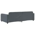 Lit de repos sans matelas gris foncé 90x200 cm velours
