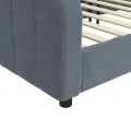 Lit de repos sans matelas gris foncé 90x200 cm velours