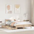 Cadre de lit sans matelas 160x200 cm bois massif de pin