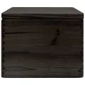 Boîte en bois avec couvercle noir 40x30x23cm bois de pin massif