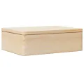 Boîte en bois avec couvercle 40x30x13 cm bois de pin massif