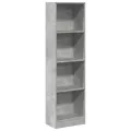 Bibliothèque gris béton 40x24x143 cm bois d'ingénierie