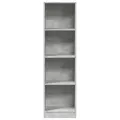Bibliothèque gris béton 40x24x143 cm bois d'ingénierie