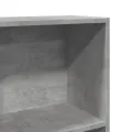 Bibliothèque gris béton 40x24x143 cm bois d'ingénierie