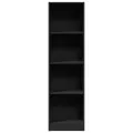 Bibliothèque noir 40x24x143 cm bois d'ingénierie