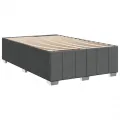 cadre de lit avec matelas gris foncé 120x190cm tissu