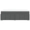 cadre de lit avec matelas gris foncé 120x190cm tissu