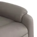 Fauteuil inclinable de massage électrique Taupe Tissu