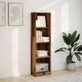 Bibliothèque vieux bois 40x24x143 cm bois d'ingénierie
