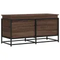 Boîte de rangement avec couvercle chêne marron bois ingénierie
