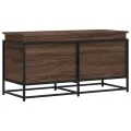 Boîte de rangement avec couvercle chêne marron bois ingénierie