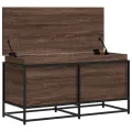 Boîte de rangement avec couvercle chêne marron bois ingénierie