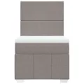 cadre de lit avec matelas Taupe 100x200 cm Tissu