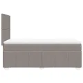 cadre de lit avec matelas Taupe 100x200 cm Tissu