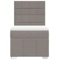 cadre de lit avec matelas Taupe 100x200 cm Tissu