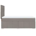 cadre de lit avec matelas Taupe 100x200 cm Tissu