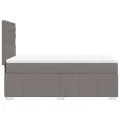 cadre de lit avec matelas Taupe 100x200 cm Tissu
