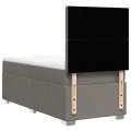 cadre de lit avec matelas Taupe 100x200 cm Tissu