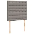 cadre de lit avec matelas Taupe 100x200 cm Tissu