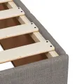 cadre de lit avec matelas Taupe 100x200 cm Tissu